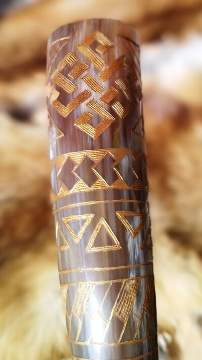 "The Pattern" Drinking Horn
