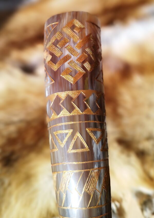 "The Pattern" Drinking Horn