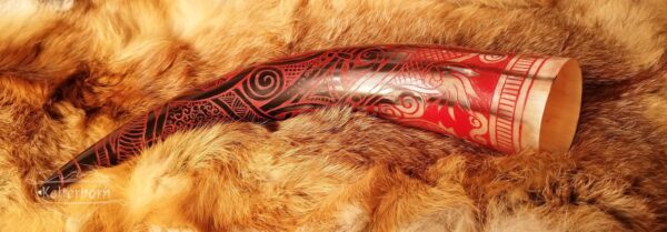 "Red Dragon" Drinking Horn