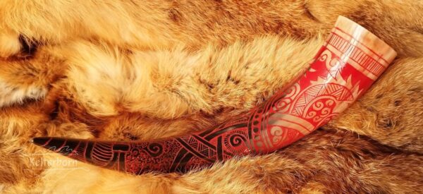 "Red Dragon" Drinking Horn