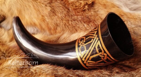 "Dwarven Hammer" Drinking Horn