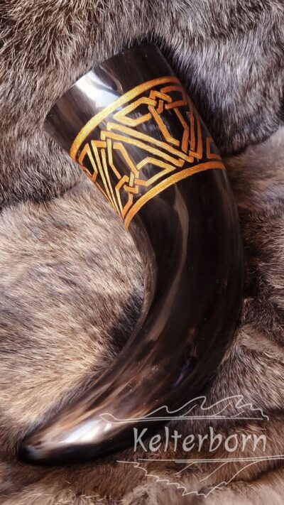 "Dwarven Hammer" Drinking Horn