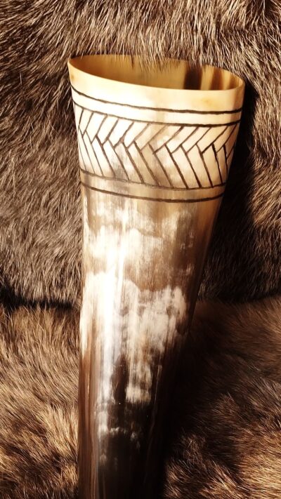 "Fishbone" Drinking Horn