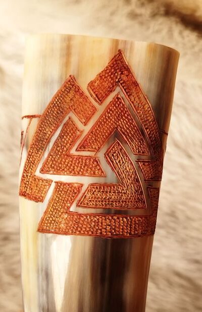 "Valknut" Small Drinking Horn
