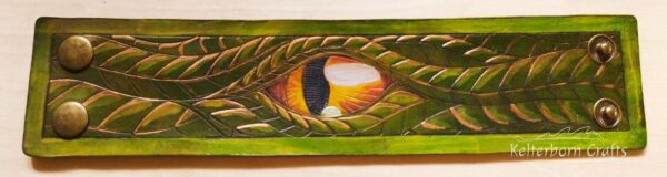 Green Dragon´s Eye Leather Bracelet
