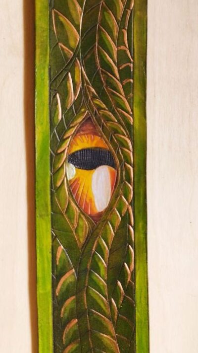 Green Dragon´s Eye Leather Bracelet