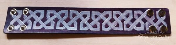Violet Nordic Knots Leather Bracelet