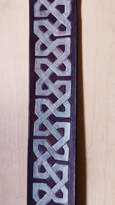 Violet Nordic Knots Leather Bracelet