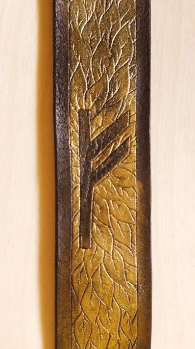 Fehu Leather Bracelet