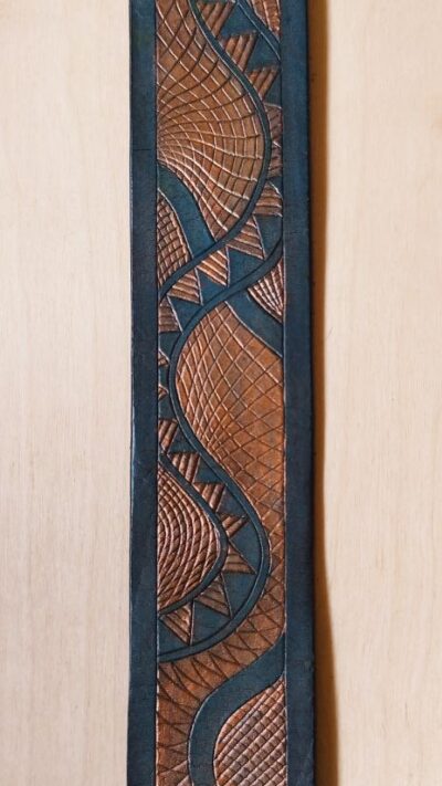 Copper Scales Leather Bracelet