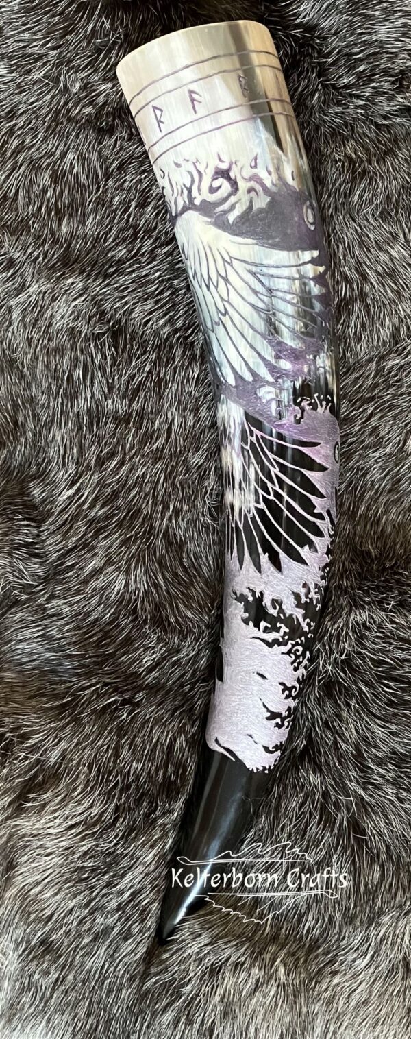 Odin's Ravens Drinking Horn