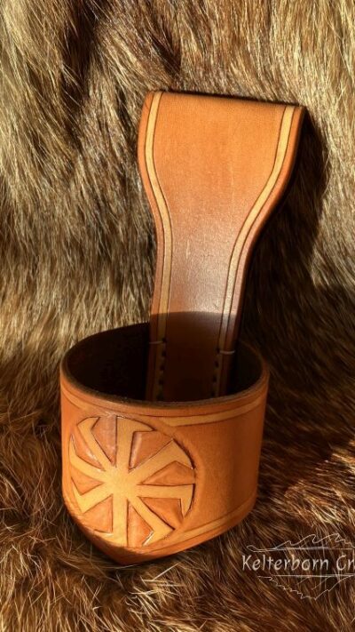 "Kolovrat" Leather Belt Horn Holder