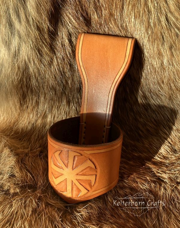 "Kolovrat" Leather Belt Horn Holder
