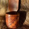 "Geometric Pattern" Leather Belt Horn Holder