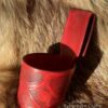 "Red Scales" Leather Belt Horn Holder