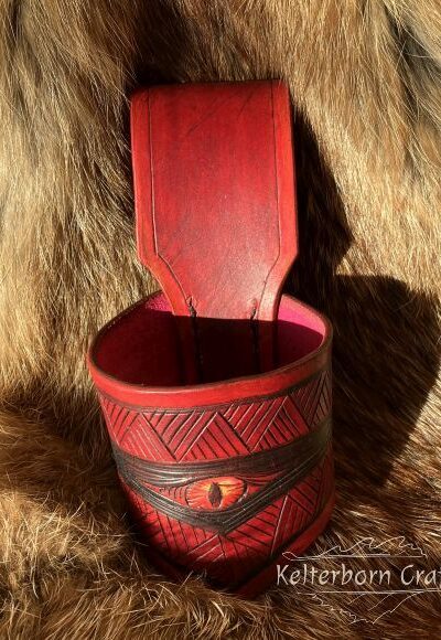 "The Eye" Leather Belt Horn Holder