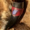 "Winter Wolf" Leather Belt Horn Holder