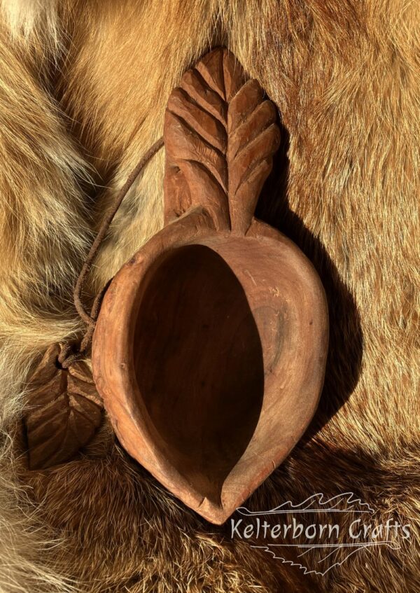 Kuksa with Carved Leaves