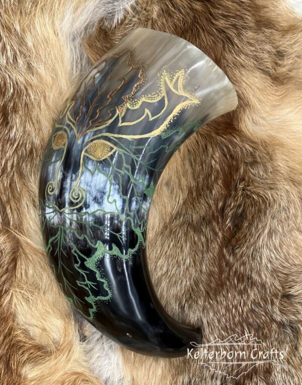 "Green Man" Drinking Horn