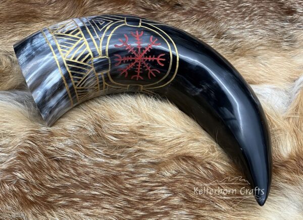 "Ægishjálmur" Drinking Horn