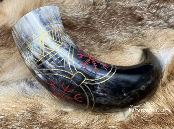 "Ægishjálmur" Drinking Horn