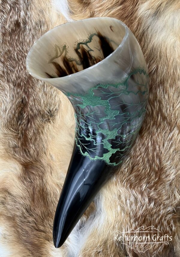 "Green Man" Drinking Horn