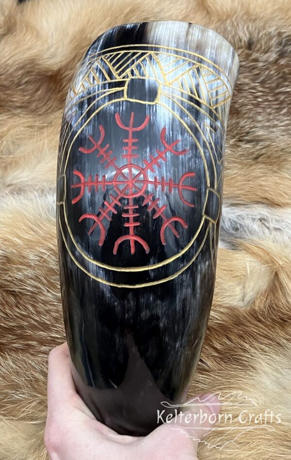 "Ægishjálmur" Drinking Horn