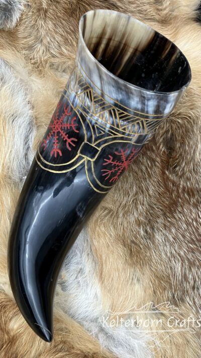 "Ægishjálmur" Drinking Horn