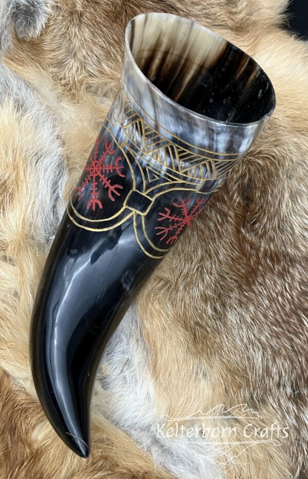 "Ægishjálmur" Drinking Horn