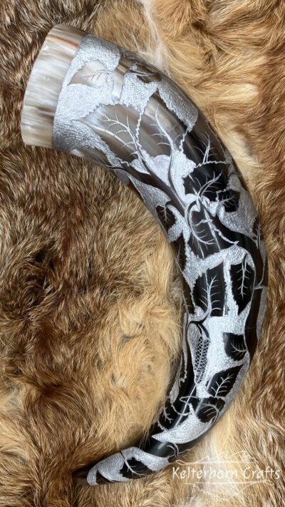 "Silver Birch" Drinking Horn