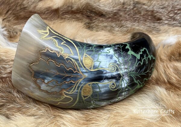 "Green Man" Drinking Horn
