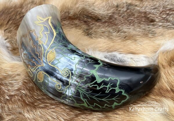 "Green Man" Drinking Horn