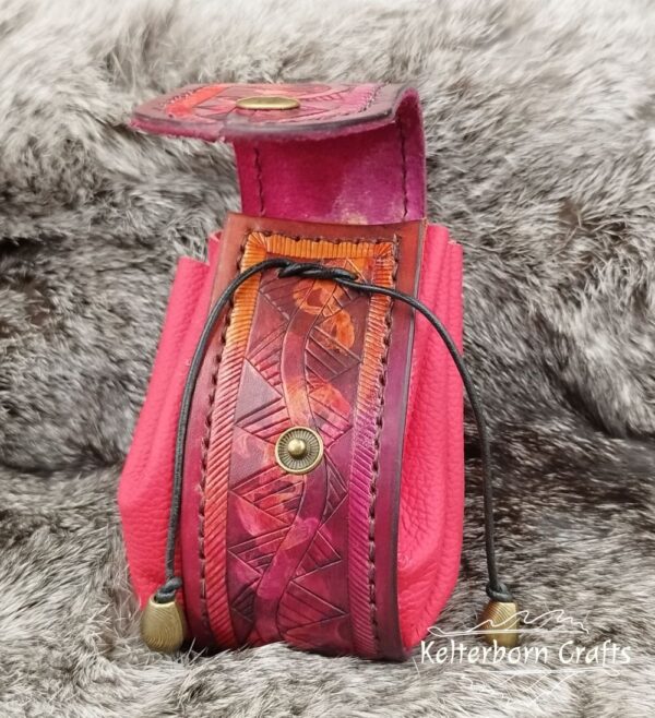 Big Leather Pouch "Wild Red"