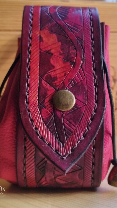 Big Leather Pouch "Wild Red"