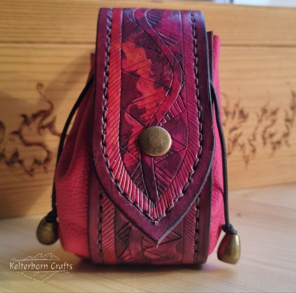 Big Leather Pouch "Wild Red"