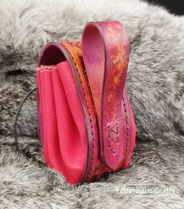 Big Leather Pouch "Wild Red"