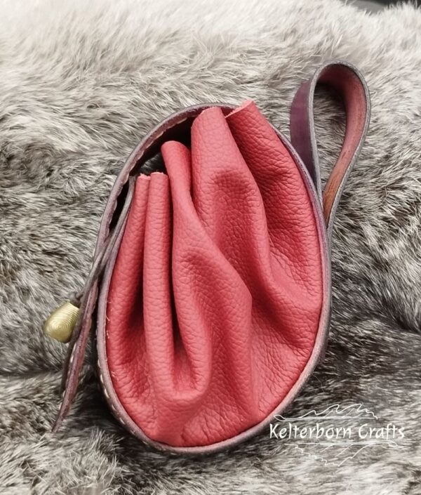 Big Leather Pouch "Weaving"
