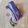 Mini Leather Pouch "World Serpent" - Violet and Grey