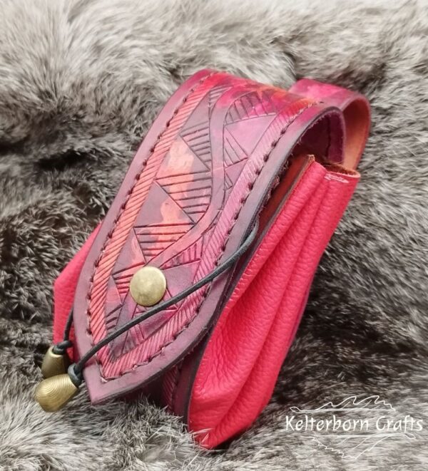 Big Leather Pouch "Wild Red"