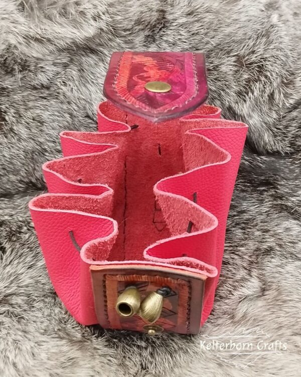 Big Leather Pouch "Wild Red"