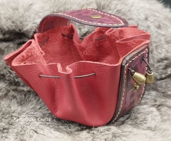 Big Leather Pouch "Weaving"